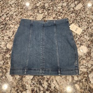 Free People Women's Modern Denim Skirt Casual Mini Jean Blue Size 4 OB504493